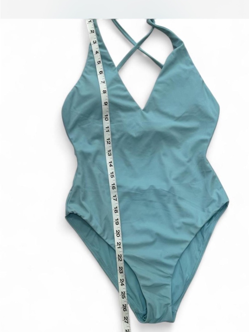 Andie swim One-Piece Swimsuit pool blue Anthropologie sample limited S - Picture 4 of 5